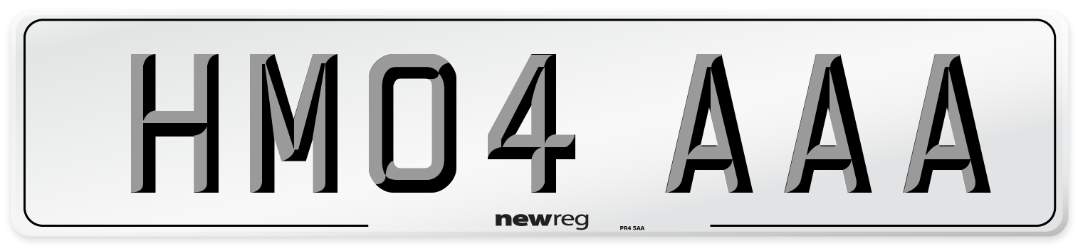 HM04 AAA Number Plate from New Reg